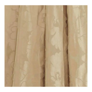 25 Yards Modern Nancy Corzine Dahlia Cotton & Silk Damask Fabric in Cream For Sale