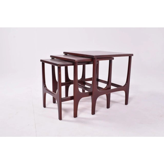 Mid-Century Danish Teak Nesting Tables, 1960s, Set of 3 For Sale - Image 4 of 7