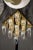 Gaetano Sciolari Sculptural Mid-Century Brass and Lucite Flush Mount Chandelier by Sciolari For Sale - Image 4 of 9