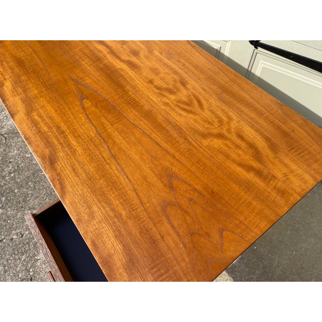 1960s Mid-Century Danish Teak Writing Desk by Domino Mobler For Sale In Philadelphia - Image 6 of 13