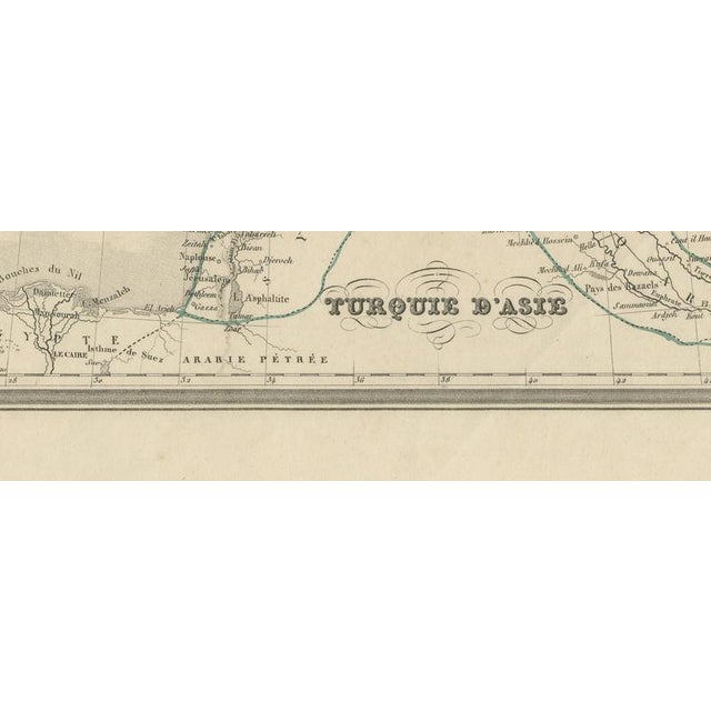 19th Century Antique Map of Turkey in Asia by Vuillemin, 1845 For Sale - Image 5 of 12