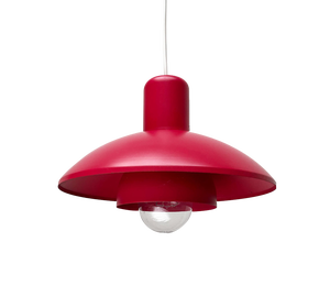 Mid-Century Danish Red Model 728 Pendant Lamp from Horn, 1960s
