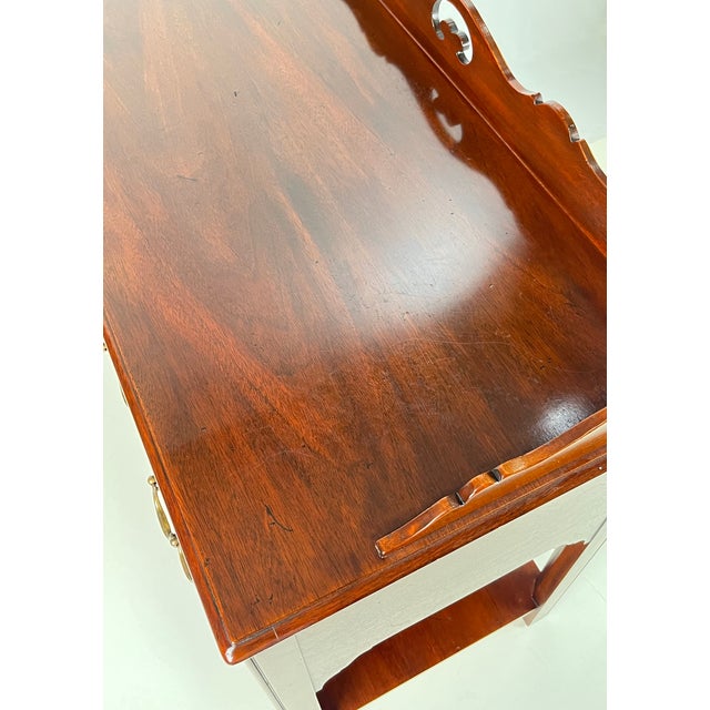 Vintage Hickory Chair Colonial Chippendale Style Mahogany Server For Sale - Image 17 of 18
