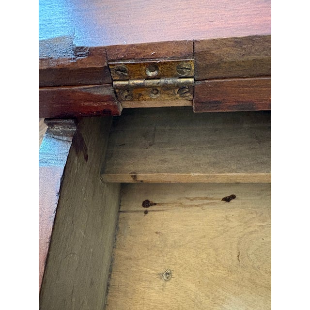 Antique Victorian Solid Walnut Lap Desk Writing Slope With Original Lock, C. 1870–1900 For Sale - Image 10 of 12