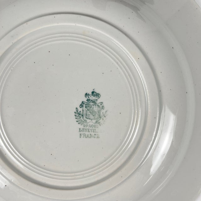 Ceramic Antique Soup Plates from KG Lunéville, 1890s, Set of 8 For Sale - Image 7 of 15