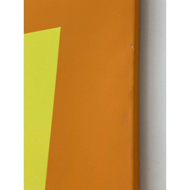 Todd Hase Josef Albers Inspired Painting "Happy" by Todd Hase, Yellow For Sale - Image 4 of 12