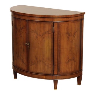Quality Yew Wood Demilune Two Door Console For Sale