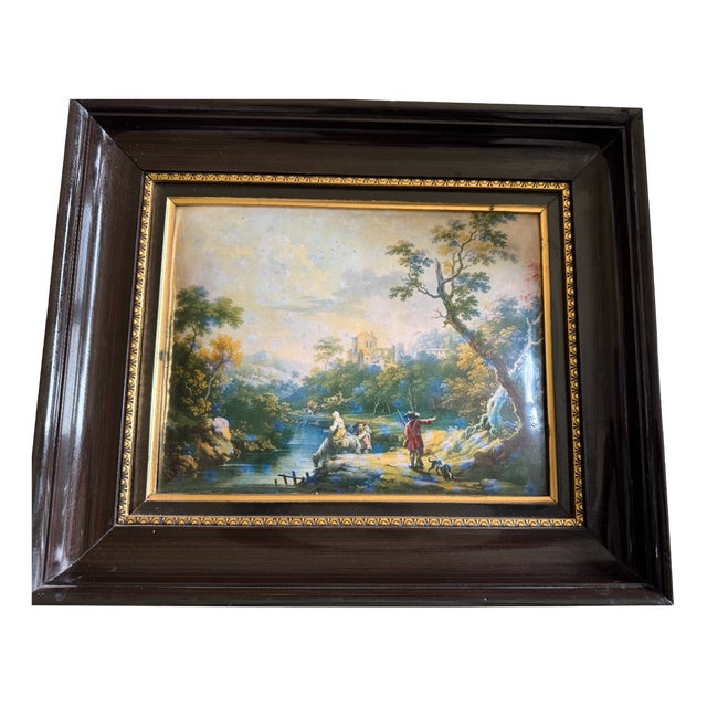 Porcelain Plaque by Emaux Limoges Helca for Cignaroli, 1890s For Sale