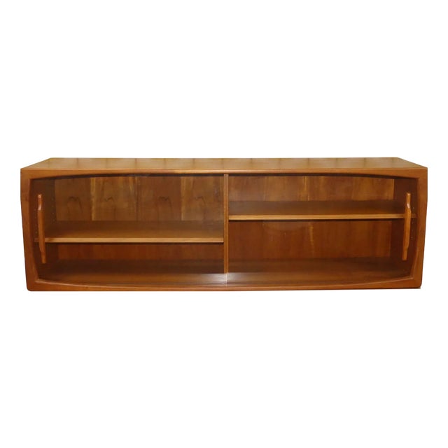 Danish Teak Wall-Mounted Display Cabinet from Dyrlund, 1960s For Sale