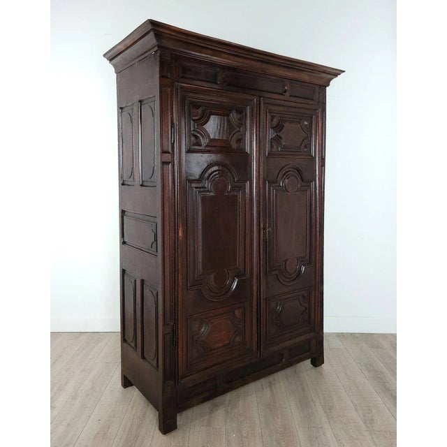 Wood 1710s French Régence Period Armoire For Sale - Image 7 of 8