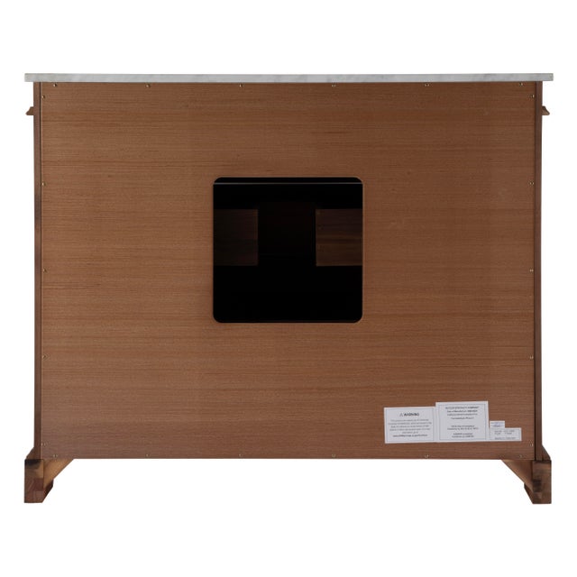 Wood Rachelle 42 in. W Single Sink Bathroom Vanity Set, Walnut For Sale - Image 7 of 9