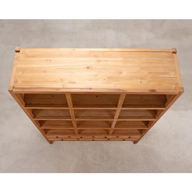 20th Century Teak Twelve-Compartment Étagère Display Cabinet For Sale - Image 4 of 18