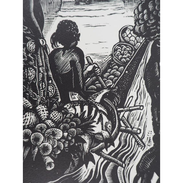 Pierre Falke, Memories of Oceania, 1925, Original Wood Engraving For Sale - Image 7 of 8