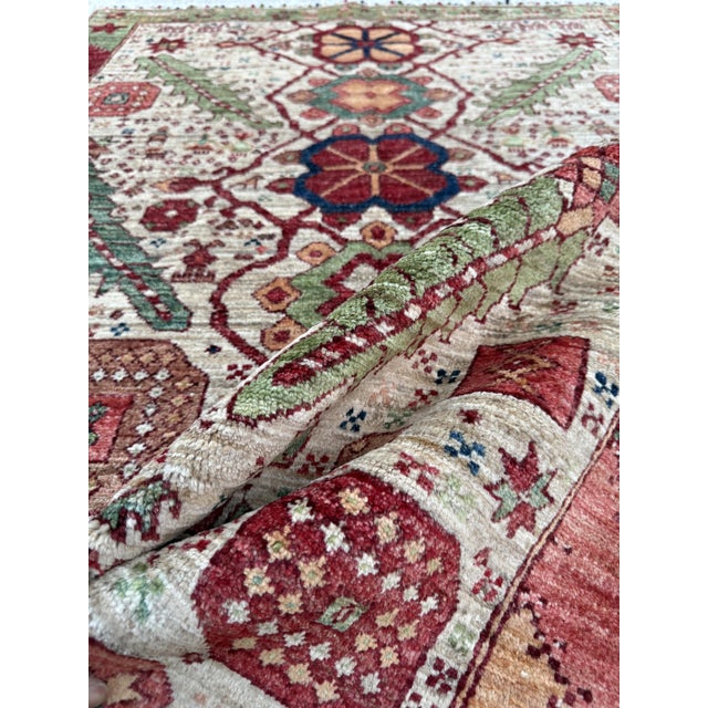Ivory Mamluk Design Area Rug, 03'11 X 05'11 For Sale - Image 13 of 13