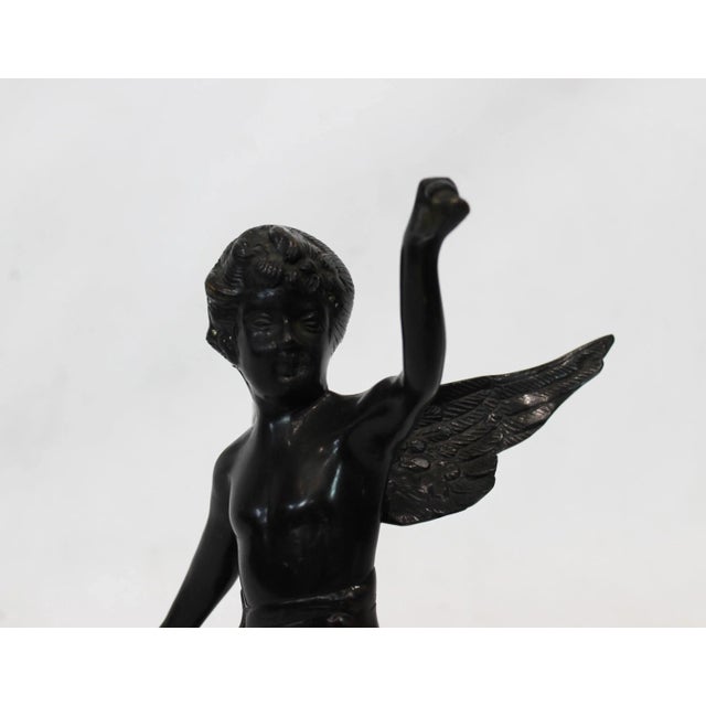 Italian Sculpture of Angelic Motif in Patinated Bronze, 1930s For Sale - Image 3 of 6