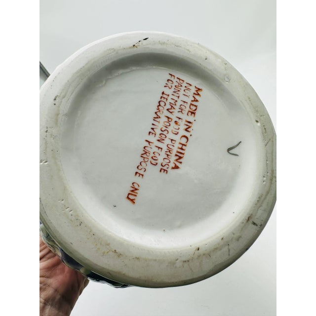 Chinoiserie Ceramic Cache Pot For Sale - Image 4 of 7