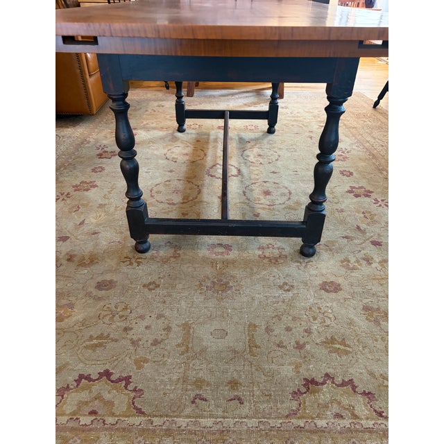 Custom Made David LeFort Tiger Maple Dining Table For Sale In Boston - Image 6 of 11
