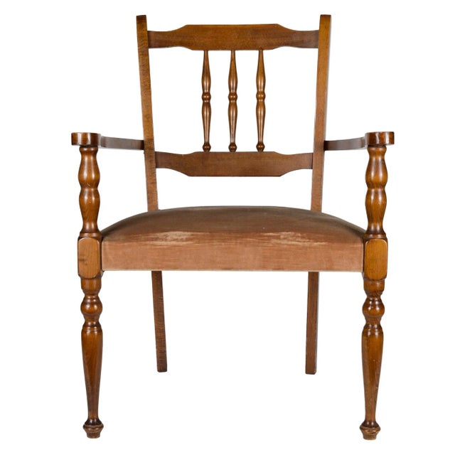 Italian Velvet Armchair, 1960s For Sale - Image 11 of 11