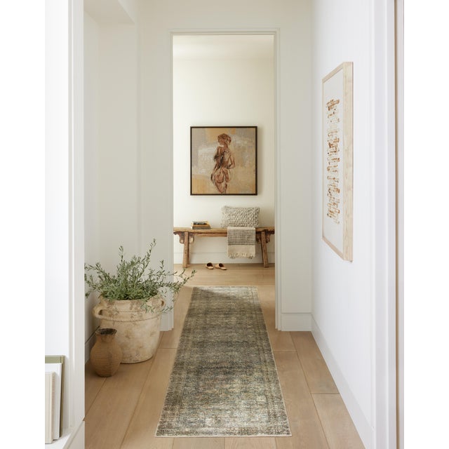 Loloi Rugs Amber Lewis x Loloi Morgan Sea / Sage 7'-3" x 9'-3" Area Rug For Sale - Image 4 of 7