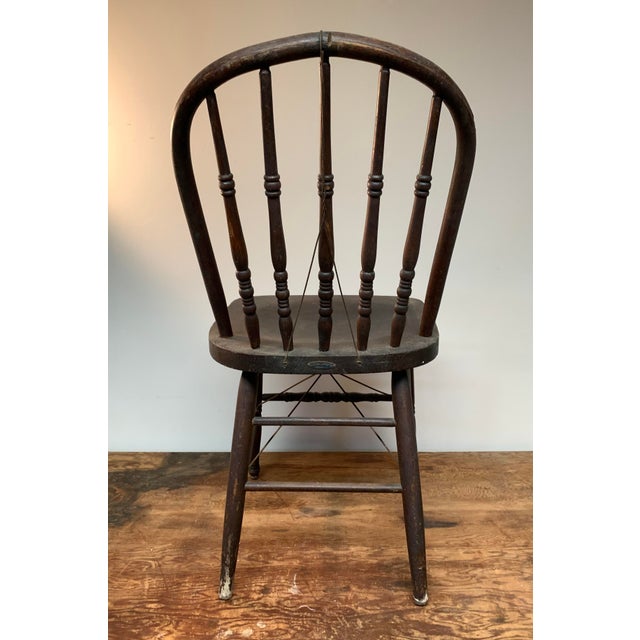 Farmhouse Antique American Windsor Chair by Van Sciver For Sale In Richmond - Image 6 of 8