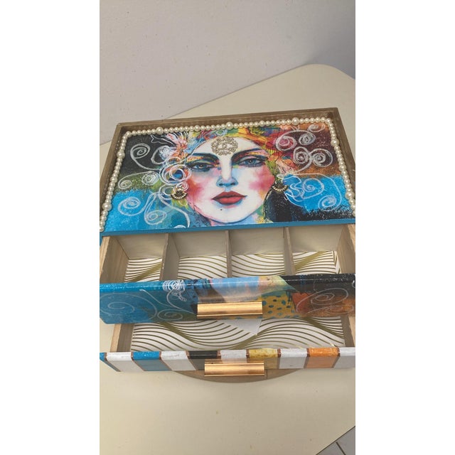 Hand Painted Box “ Monte Carlo”. For Sale - Image 4 of 4