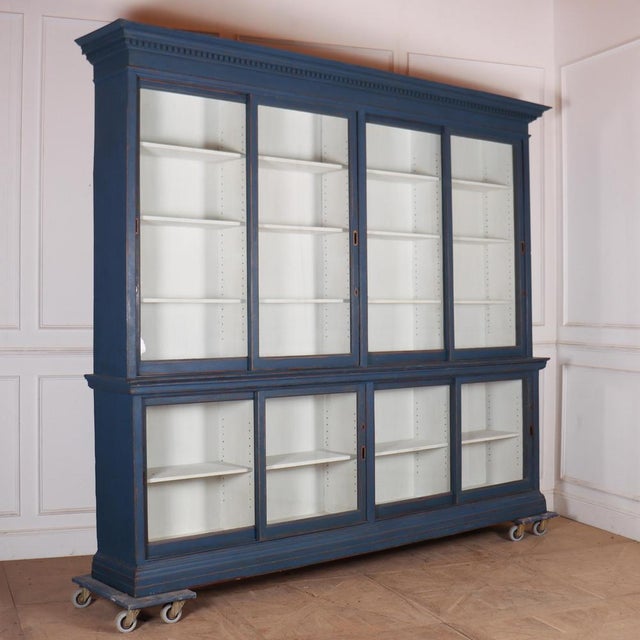 English Painted Display Cabinet For Sale - Image 11 of 11