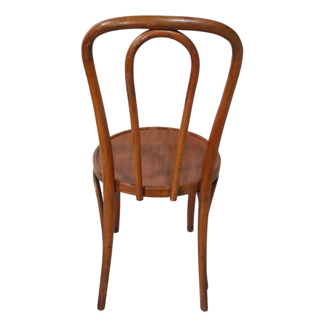 Brown Early 20th Century Pr. Vienna Secessionist Bentwood Cafe Bistro Chairs by Thonet For Sale - Image 8 of 14