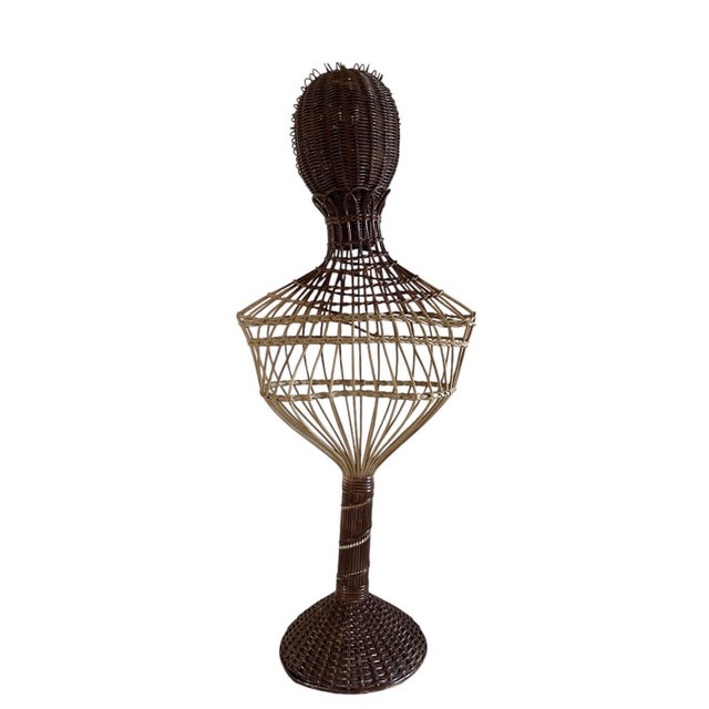 Brown Mid-Century Wicker Mannequin, 1950s For Sale - Image 8 of 18