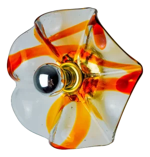 Large Orange Murano Glass Floral Sconce from La Murina, Italy, 1970