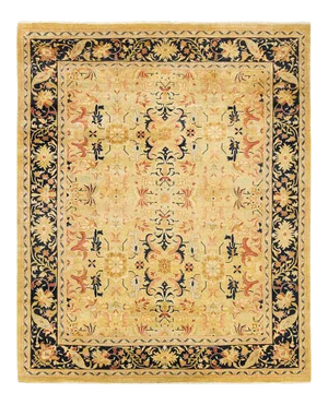 Mogul Collection Hand-Knotted Area Rug - Green 8' 4" x 10' 3"