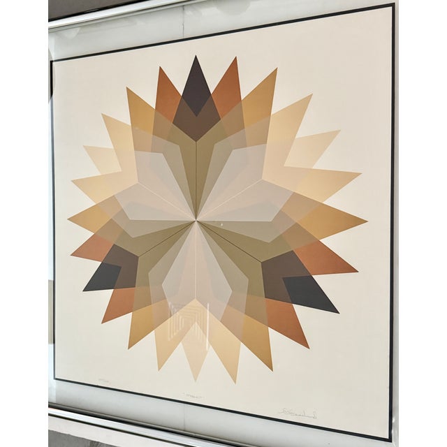 Mid-Century Modern Large "Starbust" Silkscreen Print by Warren Woodward 255/500 For Sale - Image 3 of 6