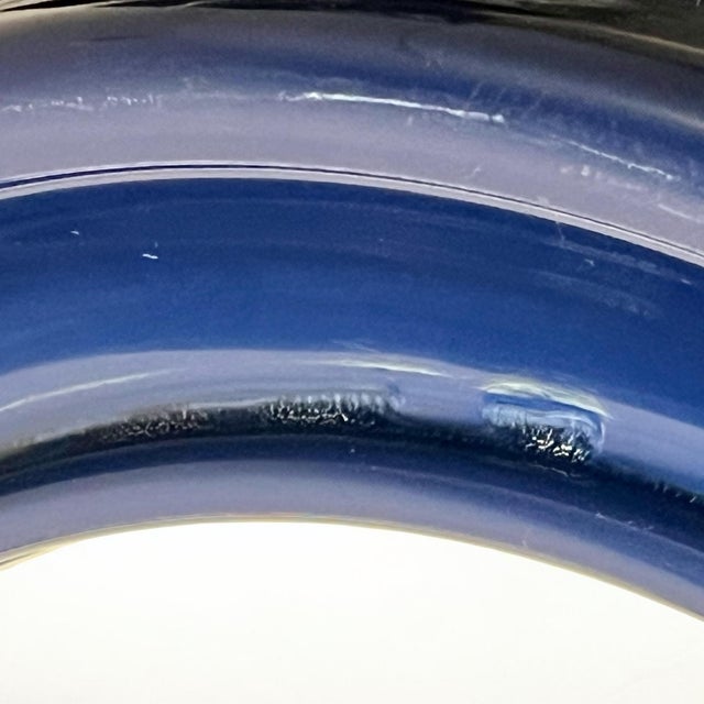 Vintage Blue Plastic Wall Mirror with Round Frame, 1970s For Sale - Image 6 of 11