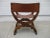 Savonarola Style Wood and Leather Chair For Sale - Image 4 of 12