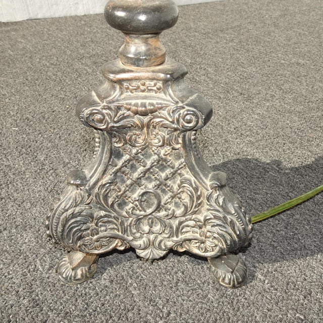 Gothic Floor Lamp & Table Lamps ~ Five Light Candalabra Cast Iron Spanish Style For Sale - Image 9 of 14