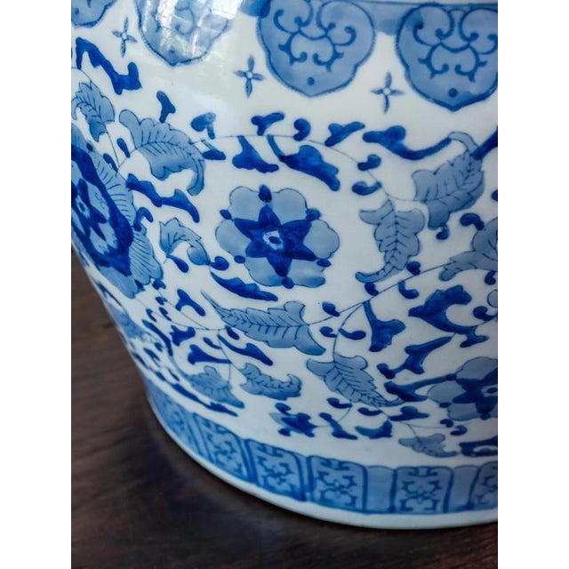 Hand-Painted Flower Pot in Porcelain For Sale - Image 3 of 9