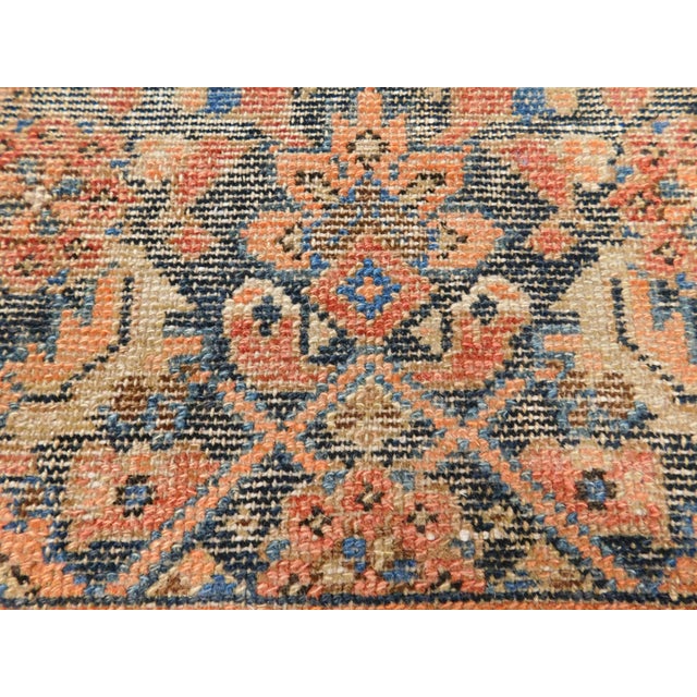 Blue Antique Persian Rug. 4'x 5' For Sale - Image 8 of 14