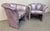This listing is for a pair of Post Modern Split Back Arm Chairs. Featuring a Milo Baughman split back style design,...