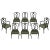 Set of Eight Black Dining Chairs With Cabriole Legs For Sale - Image 4 of 9