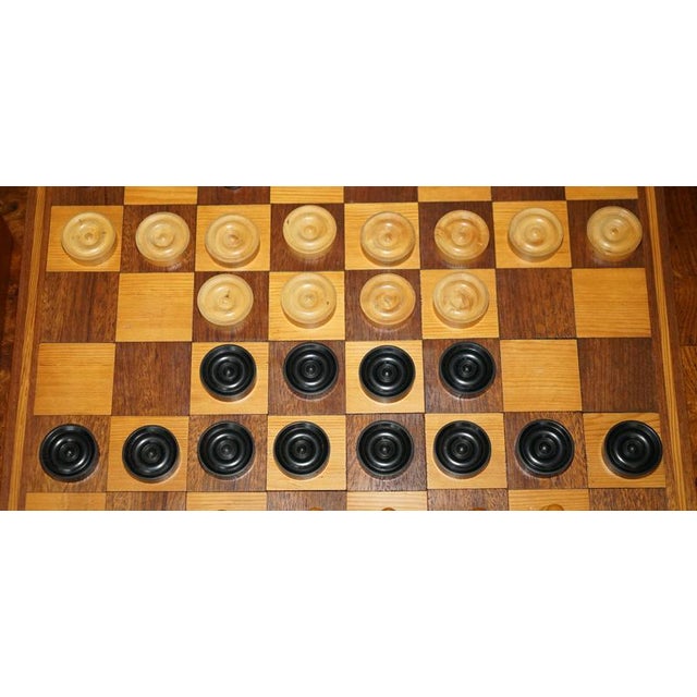 Wood Vintage English Pattern Boxwood & Ebonised Chess Set, 1950, Set of 32 For Sale - Image 7 of 16