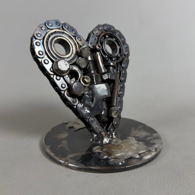 Simon Saronni, Heart Sculpture, 2025, Recycled Art Metal, in Flawless conditions. Designed from 2000 This piece has an...