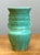 Vintage Turquoise Ceramic Pottery Vase For Sale - Image 11 of 12