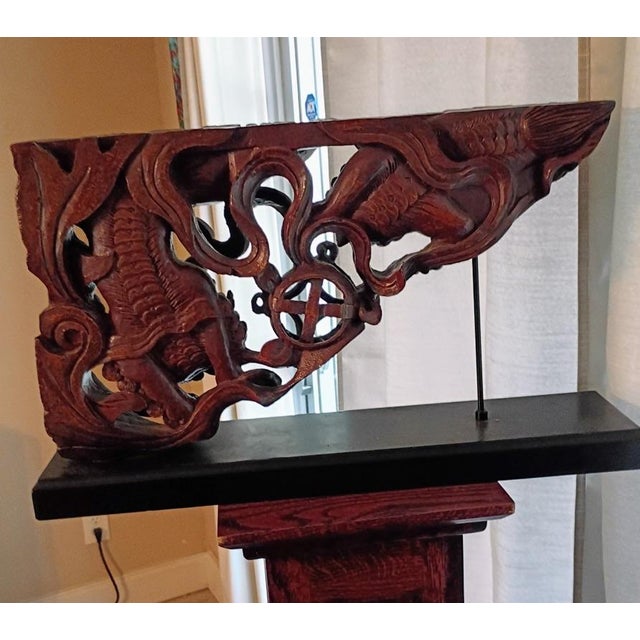 This vintage Asian sculpture from the Bombay Company is a one-of-a-kind decorative treasure. Crafted in a plaster-like...