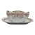Haviland Limoges Pink Yellow & Gold Flower Gravy Sauce Boat Bowl W/ Underplate For Sale