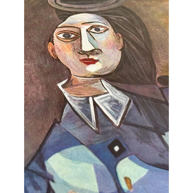 Abstract Pablo Picasso "Portrait" Limited Edition Lithograph, 1942/1950, Custom Framed Modernist Print For Sale - Image 3 of 4