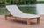 Wood Paradiso Outdoor Teak Chaise - Gray Fabric For Sale - Image 7 of 10