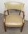 Traditional Late 20th Century Studded Vinyl Tan Chair For Sale - Image 3 of 7