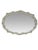 2010s Large Cast Metal Oval Cartouche Mirror,, Silver-Gilt & Celedon For Sale - Image 5 of 12