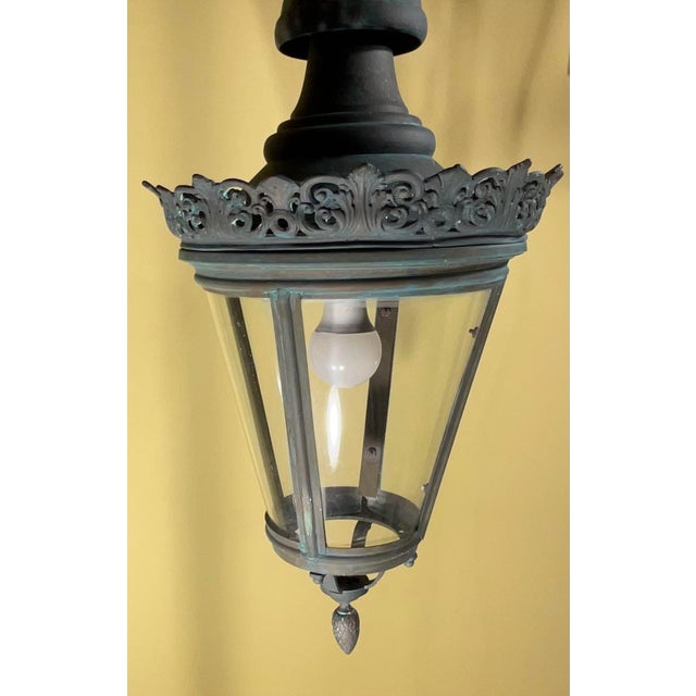 Illuminate your space with a touch of history and elegance with this stunning antique lantern. Originally was wall hanging...