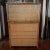 Tan Vintage Chinoiserie Bamboo and Cane Wicker Lidded Small Side Table, Blanket Chest For Sale - Image 8 of 12