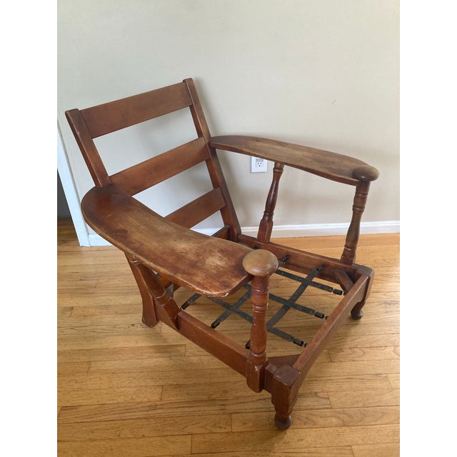 Mid-Century Modern Mid Century Craftsman Maple Paddle Arm Lounge Chair - Cushman Colonial Creation For Sale - Image 3 of 12